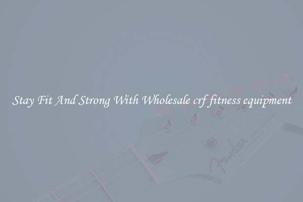 Stay Fit And Strong With Wholesale crf fitness equipment