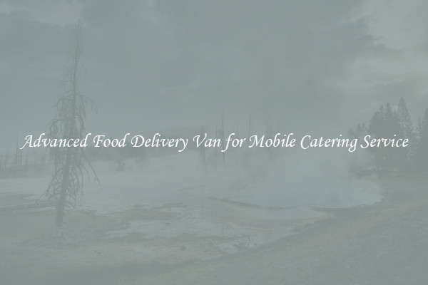 Advanced Food Delivery Van for Mobile Catering Service