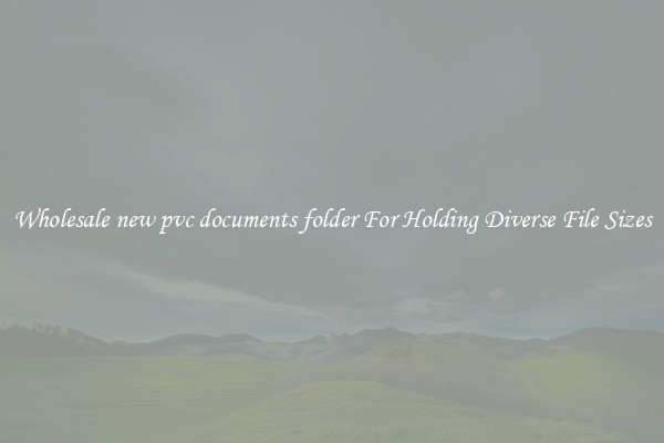 Wholesale new pvc documents folder For Holding Diverse File Sizes