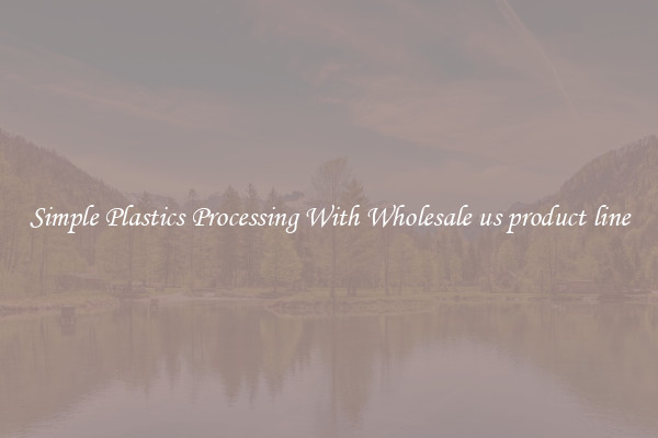 Simple Plastics Processing With Wholesale us product line