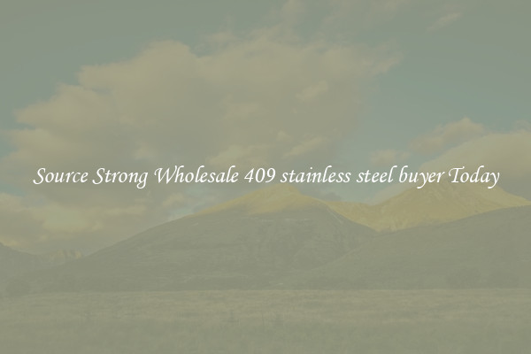 Source Strong Wholesale 409 stainless steel buyer Today