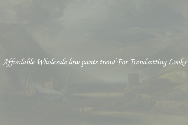 Affordable Wholesale low pants trend For Trendsetting Looks