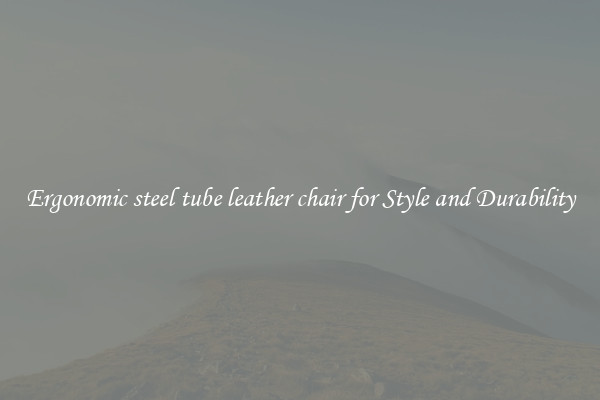 Ergonomic steel tube leather chair for Style and Durability