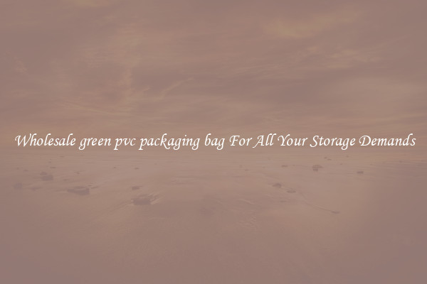 Wholesale green pvc packaging bag For All Your Storage Demands