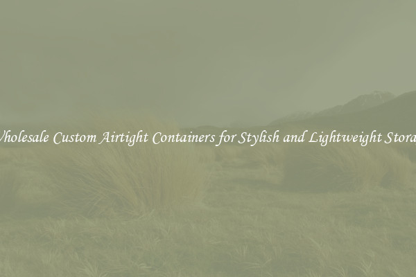 Wholesale Custom Airtight Containers for Stylish and Lightweight Storage