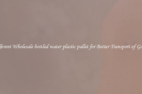Different Wholesale bottled water plastic pallet for Better Transport of Goods 